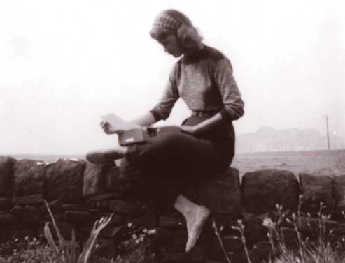 Sylvia Plath at Top Withens, 1956. Photograph by Ted Hughes.